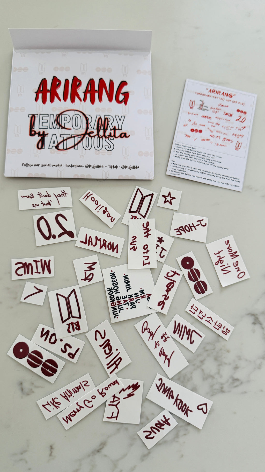 ARIRANG Temporary Tattoos