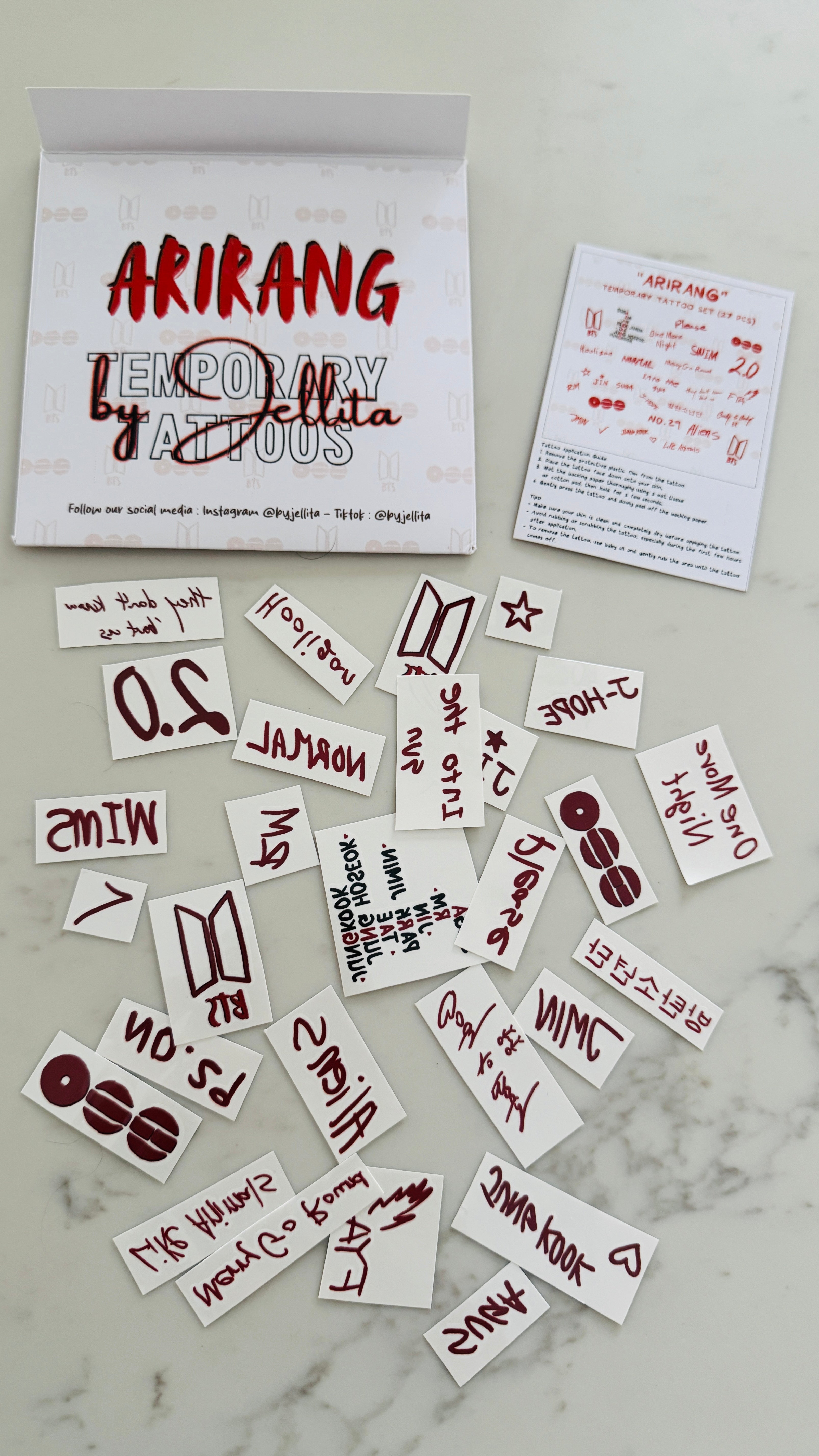 ARIRANG Temporary Tattoos