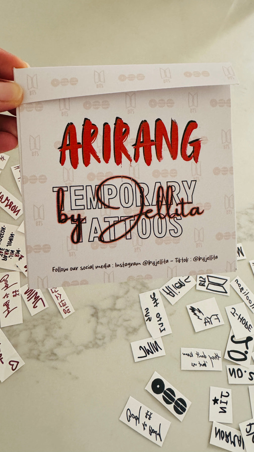 ARIRANG Temporary Tattoos