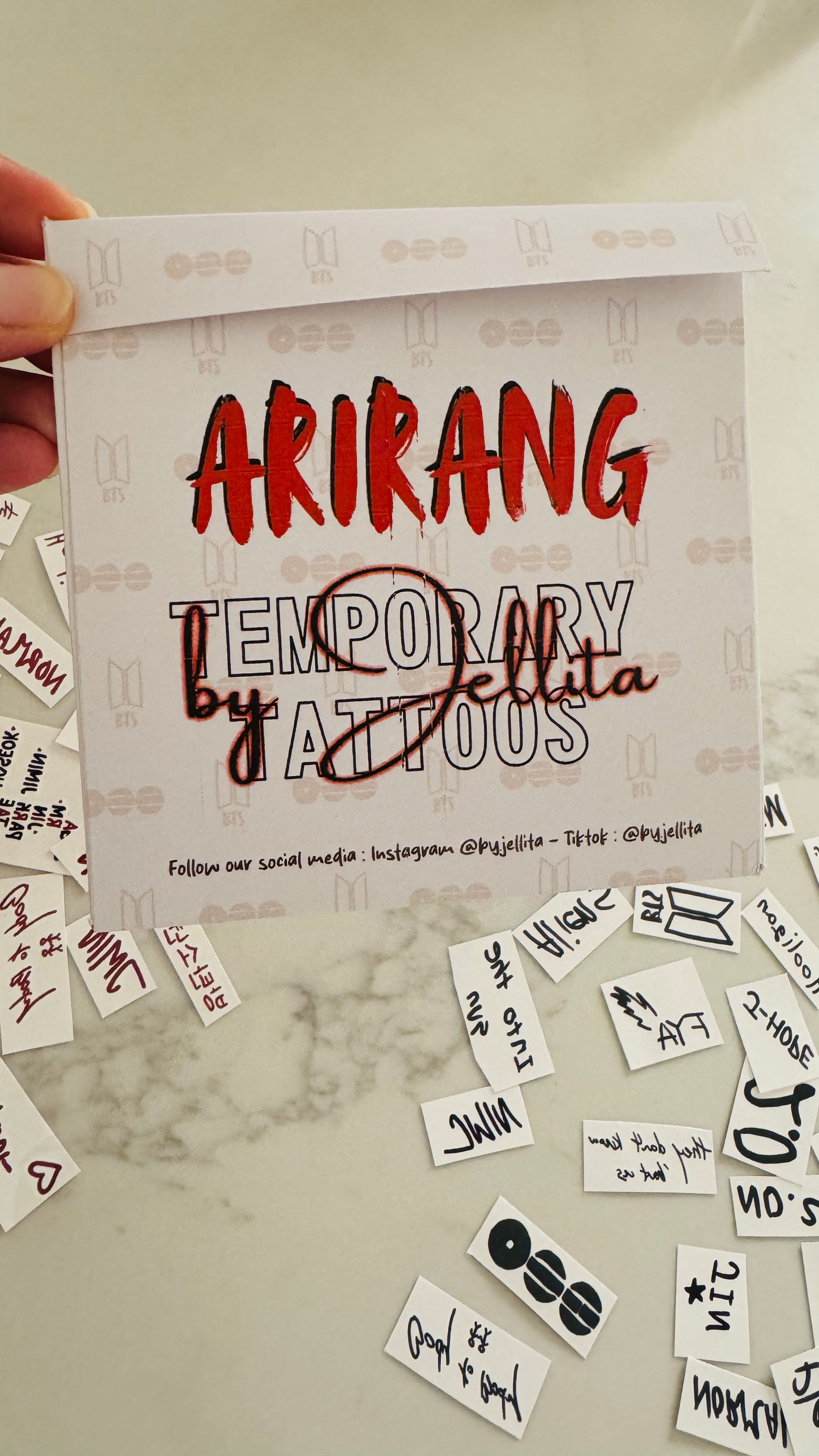 ARIRANG Temporary Tattoos
