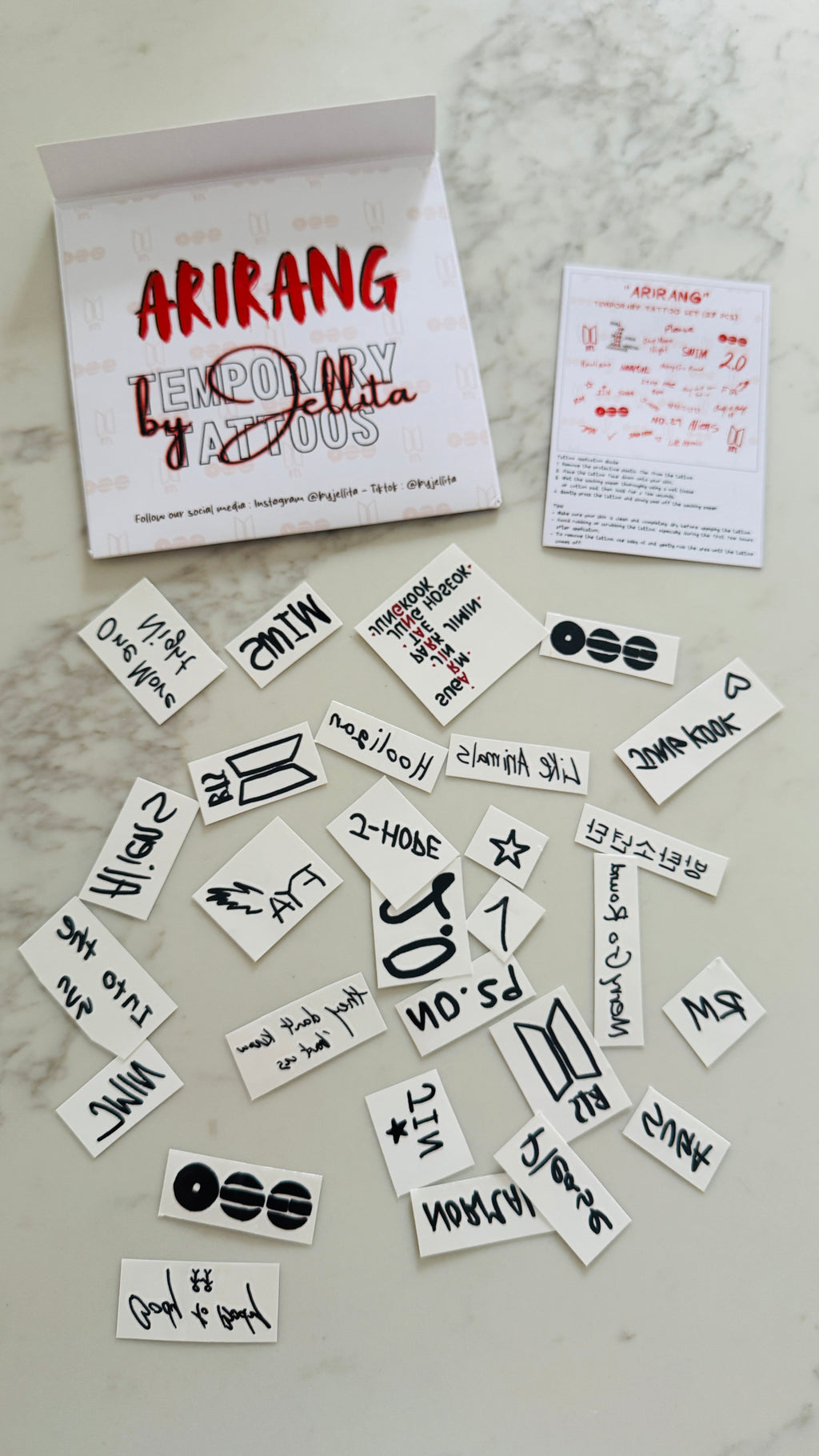 ARIRANG Temporary Tattoos