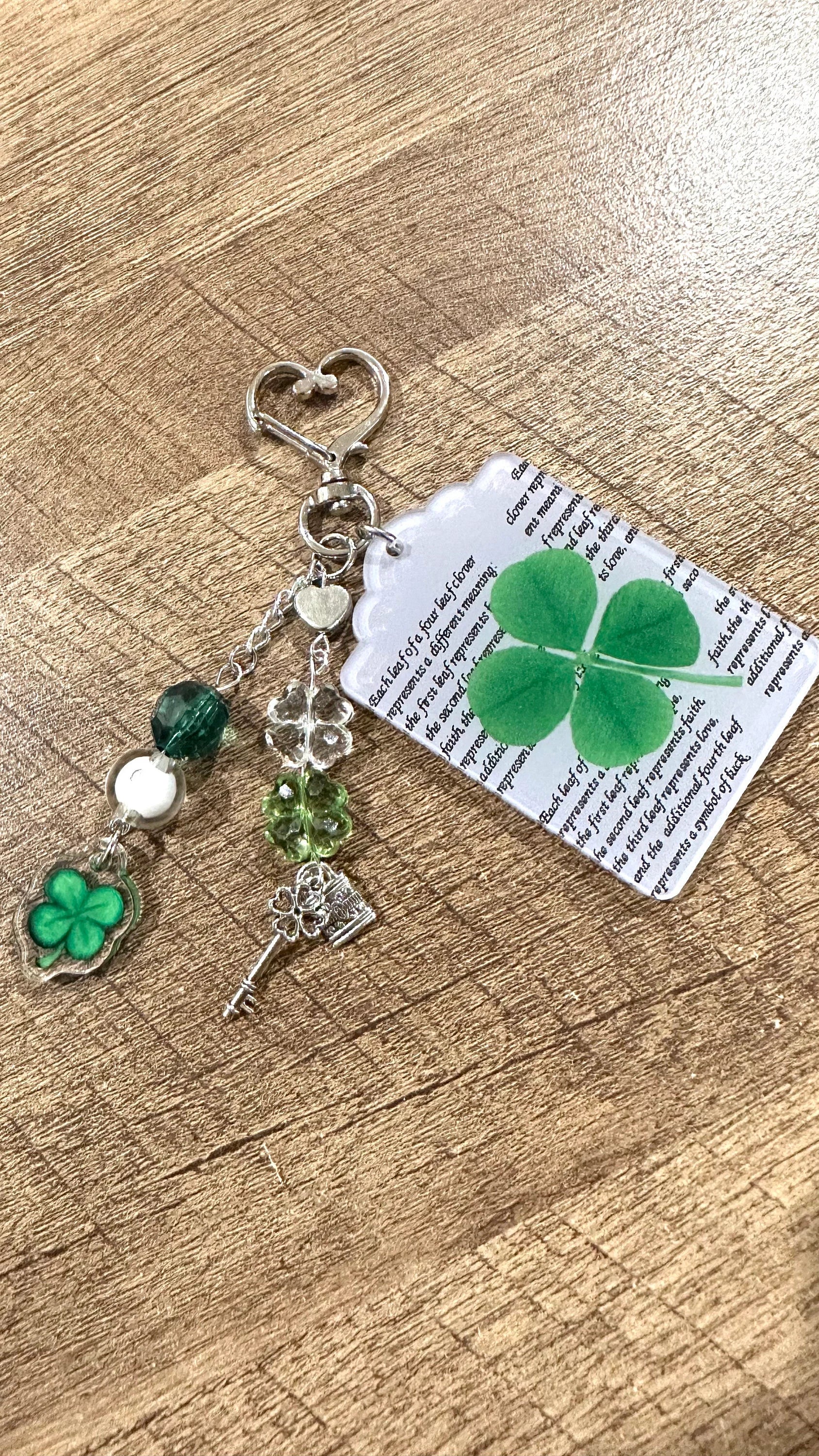 Queen Of Tears Inspired Four-Leaf Clover Keychain
