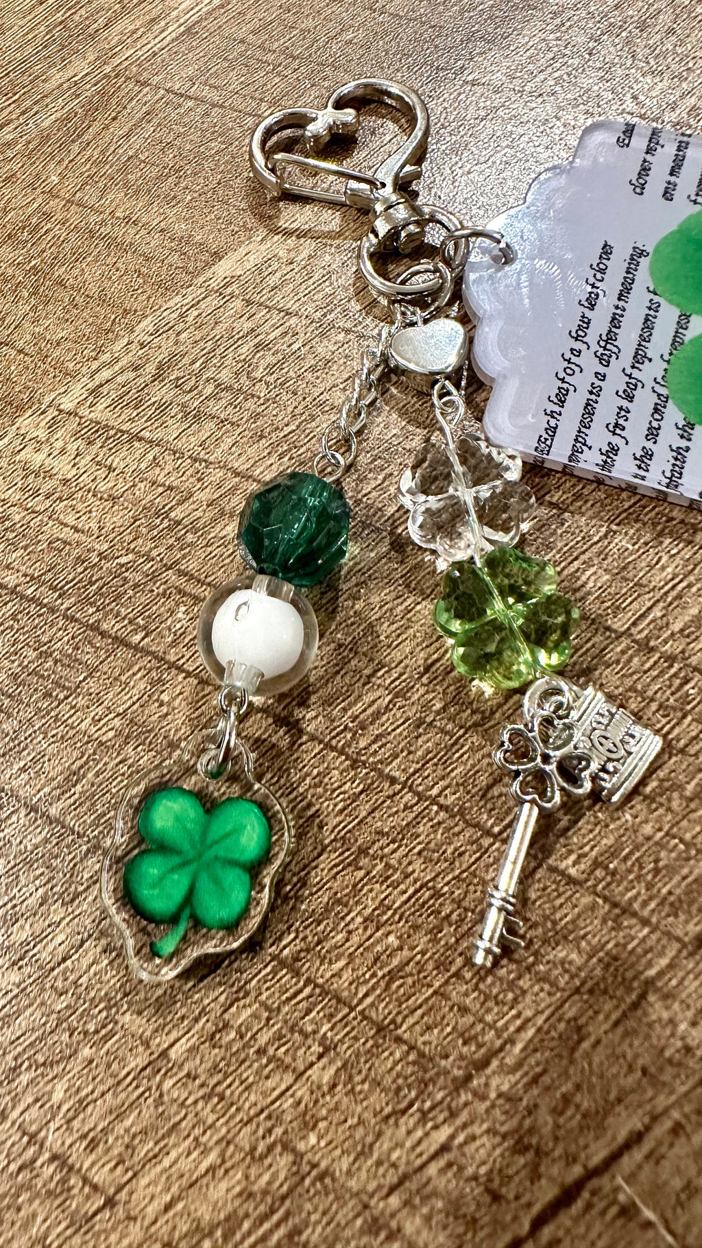 Queen Of Tears Inspired Four-Leaf Clover Keychain